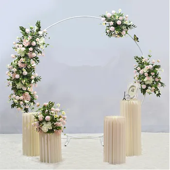 Prispôsobený DIY svadobný kvetinový svadobné arch umelé rohu kvet ratan okno mall strany domáce dekorácie