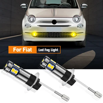 2ks LED Hmlové Svetlo Blub, Žiarovka H3 Canbus Pre Fiat 500 2007-2017 500C 2009-2015 Punto 1994-2010