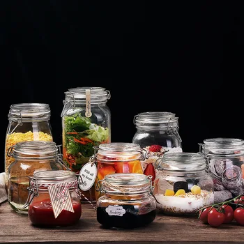 Zapečatené plechovky, sklo, potraviny fľaše, med, citrón, plody mučenky, pickles, poháre, viečka, domácnosť, malé skladovanie pohárov