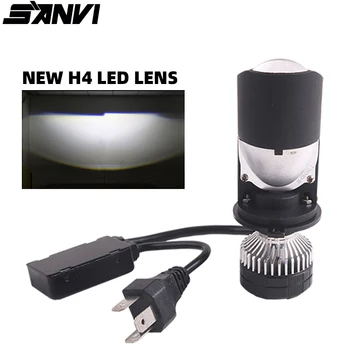 SANVI Nové H4 MINI Bi LED Šošovky Svetlometu 6000K 56W 7741Lux Auto Projektor Svetlomet Auto, Motocykel Svetlo Retrofit Súprava