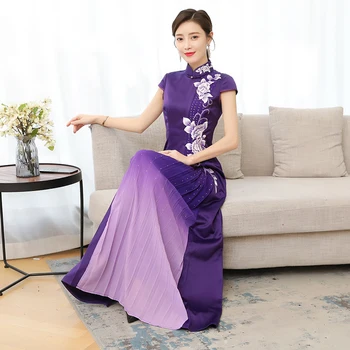 2023 lete nové čínske šaty orientálny štýl vintage dlhé sukne cheongsam večer party šaty vietnam oblečenie ao dai šaty