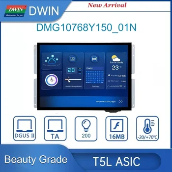 DWIN 15 Palcov HMI Modul 1024*768 RGB Displej TN-TFT-LCD Panel Reproduktor S Odolným/Kapacitný Dotykový Displej TTL/RS232 Rozhranie