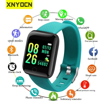Xnyocn 2021 Bluetooth-Kompatibilného Inteligentného Sledovať Krvný Tlak, Tep Srdca Fitness Šport Tracker Smartwatch Pre Muža, Ženy Android